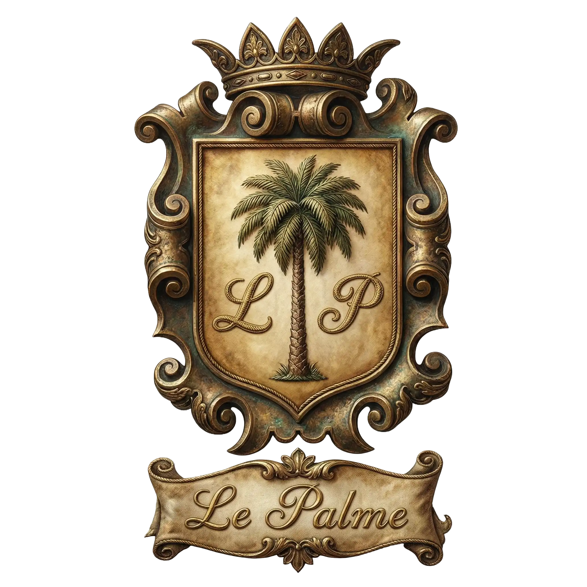 Nuovo logo digitale di Le Palme generato con AI